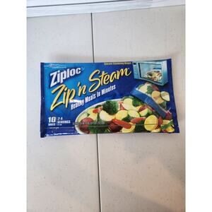 Ziploc Zip N Steam Bags 10 Steam Bags One Package New